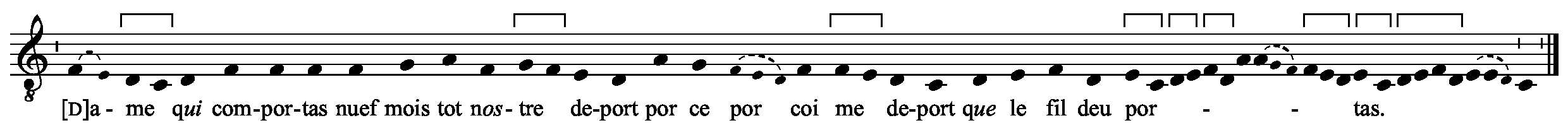 Refrain musical notation